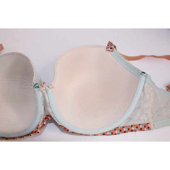 Victoria's Secret Dream Angel Bra 34DDD Green Floral Lace Push Up Padded Unwired - Picture 11 of 13